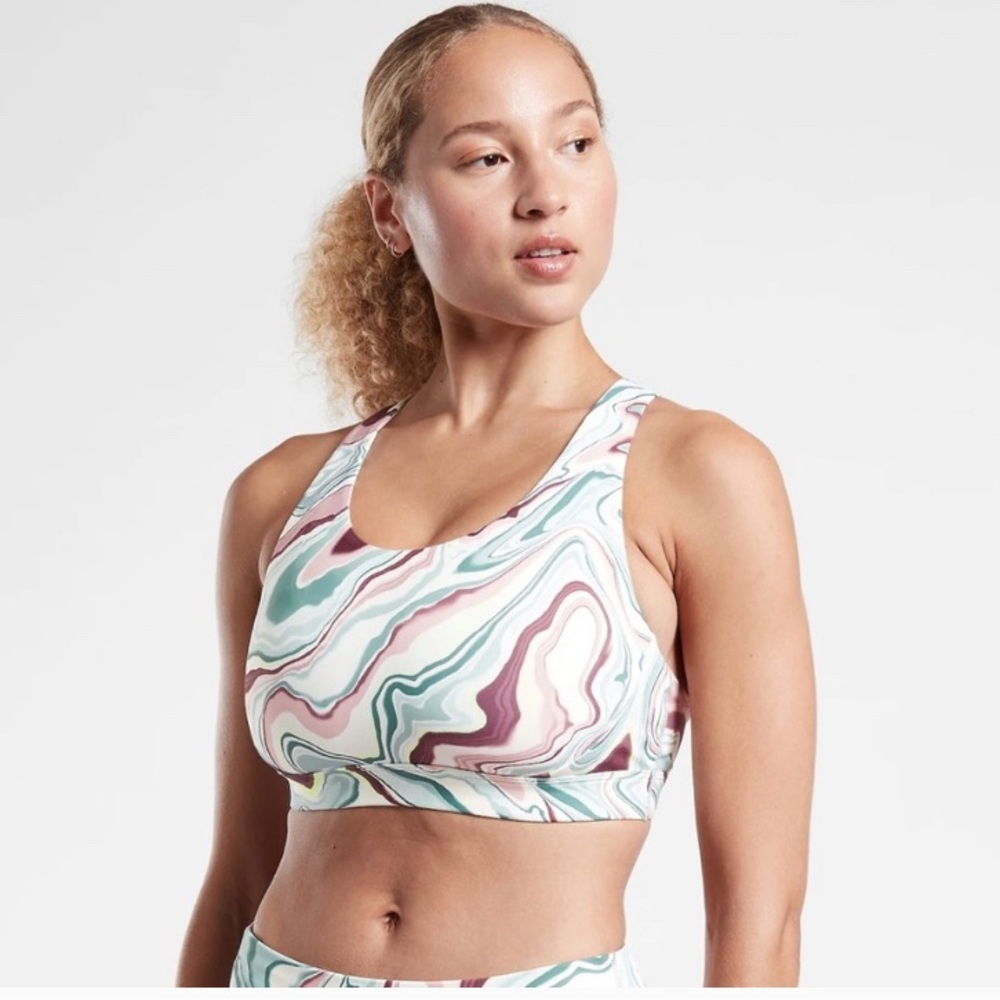 Athleta Ultimate PrintedSports Bra Size Small A-C Cup